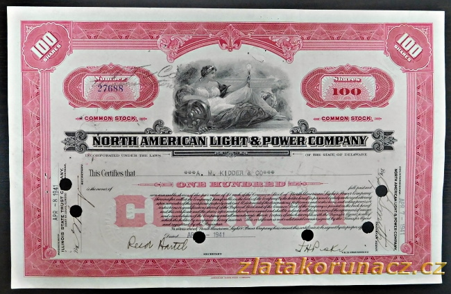 USA - North American Light and Power Company - 1941