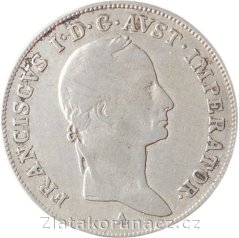20 Krejcar 1831 A  - stuhy na šijí