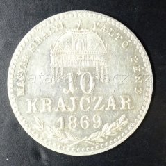 10 krejcar  1869 K.B.