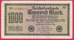 Německo - 1000 mark 15.9.1922 - série Mb-NF