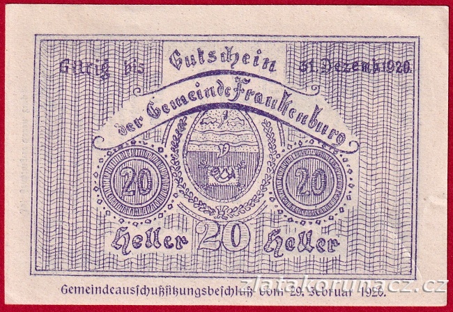 Frankenburg - 20 haléřů - 1920