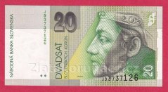 Slovenská republika - 20 korun 2001 "J"