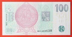 Česká republika - 100 korun 2018 s přítiskem M01