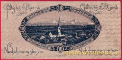 Schwanenstadt - 10 haléřů - 1920 - série B