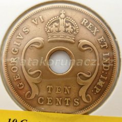 Afrika východní - 10 cents 1937 KN