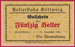 Göttweig - 50 haléřů - 1920