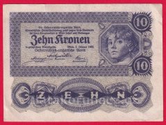 Rakousko - 10 Kronen 1922