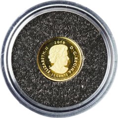Zlatá mince Kanada - Maple Leaf 25 Cent 2019 Proof
