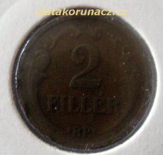 Maďarsko - 2 fillér 1940 BP