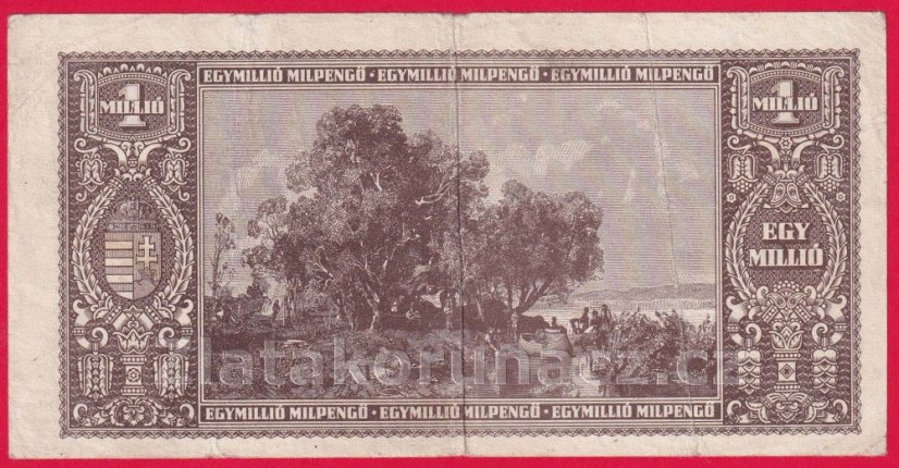 Maďarsko - 1 000 000 Milpengö 1946