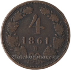 4 krejcar 1861 B
