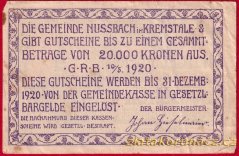 Nussbach - 20 haléřů - 1920