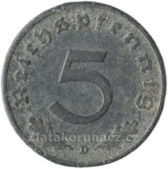 Německo - 5 Reichspfennig 1940 D