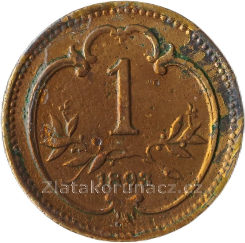 1 haléř F.J.I.-1893