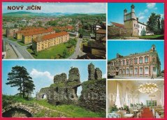 Nový Jičín - hrad Starý Jičín, Hotel Praha, zámek Nový Jičín