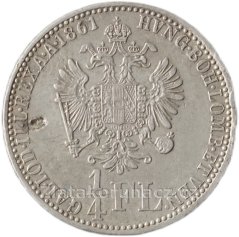 1/4 zlatník 1861 A