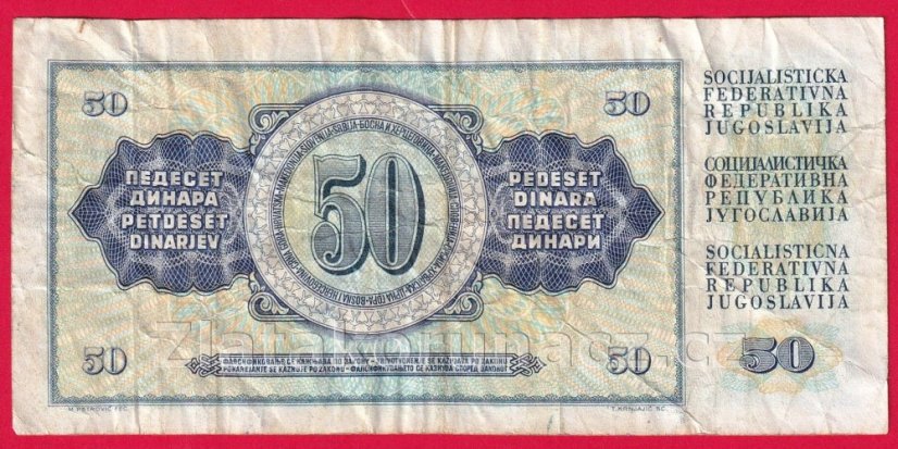 Jugoslávie - 50 Dinara 1978