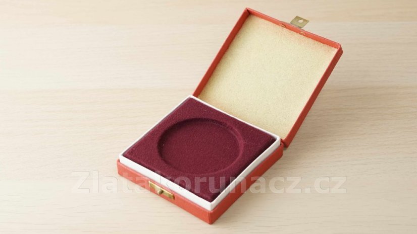 Krabička na medaili - červená ø 62 mm