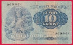 Estonsko - 10 Krooni 1937