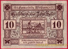 Weibern - 10 haléřů - 1920