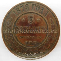 Rusko - 5 kopějka 1878 S.P.B.