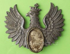 Polsko - Předválečný orel s fotografií Piłsudského