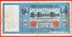 Německo - 100 mark 21.4.1910 - série G-červený