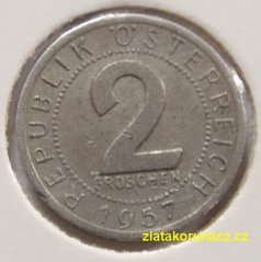 Rakousko - 2 groschen 1957