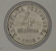 Portugalsko - 4 centavos 1919
