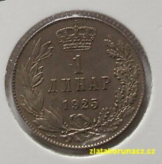 Jugoslávie - 1 dinar 1925 - vlnovka