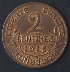 Francie - 2 centimes 1919