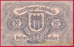 Vorarlberger Landeskasse - 50 haléřů - 1919