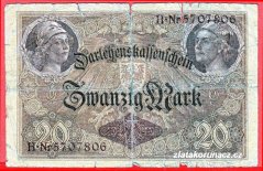Německo - 20 mark 5.8.1914 - série H