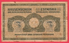 Estonsko - 3 Marka 1919