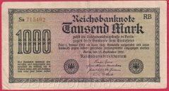 Německo - 1000 mark 15.9.1922 - série Sa-RB