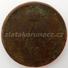 Rusko- 1/2 kopějky 1862 B.M.