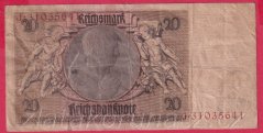 Německo - 20 Reichsmark 22.1.1929 - série J-M - 8 m.č.