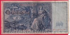 Německo - 100 mark 7.2.1908 - série B-červená