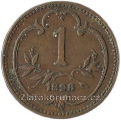 1 haléř F.J.I.-1896