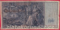 Německo - 100 mark 21.4.1910 - série D-červený