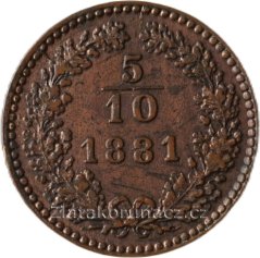 5/10 krejcaru 1881