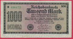 Německo - 1000 mark 15.9.1922 - série B-MM