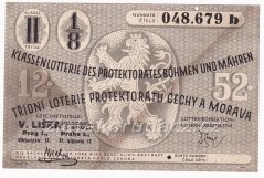 Los - 25 k - 52. Třídní loterie Protektorátu II. - B r.1945