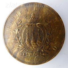 San Marino - 10 centesimi 1875