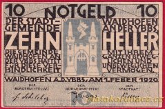 Waidhofen - 10 haléřů - 1920 - světle modrá