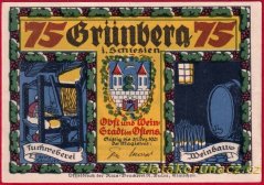 Grünberg - 75 pfennig - 1921 - piják vína