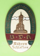 Německo - Auto smaltovaná plaketa - Svaz německých řidičů Moravsko-Slezsko