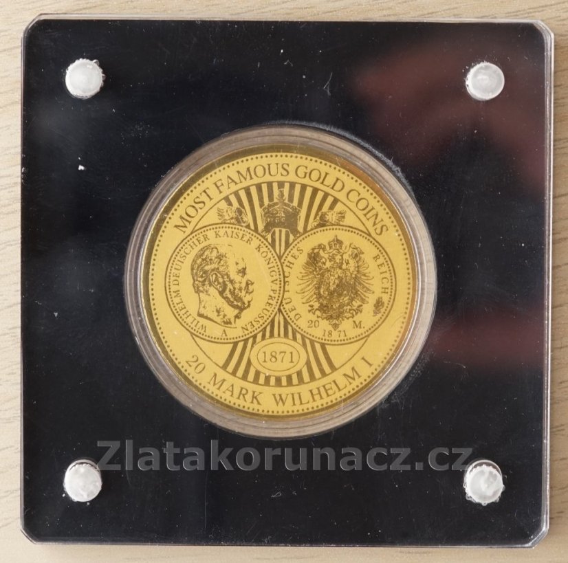Zlatá mince Niger - 100 Francs 2022 - 20 Mark Wilhelm I. 1871