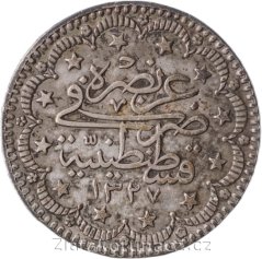 Turecko - 5 kurush 1327/2 (1910) - Mehmed V.