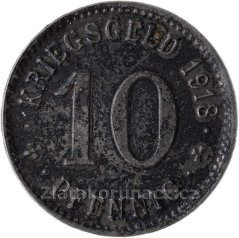 Německo - Treuchtlingen - 10 pfennig 1918